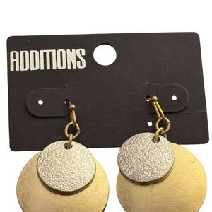 Additions Gold and Silver Dangle Pierced Earrings